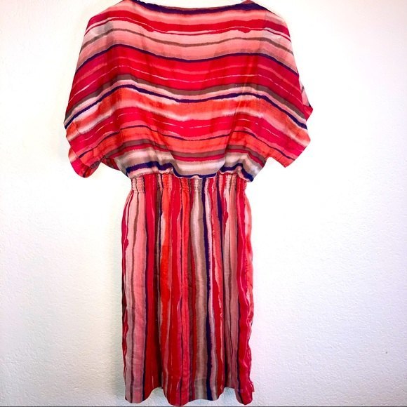 Shelby & Palmer Striped Chiffon Lined Dress Size 6 - Picture 2 of 5